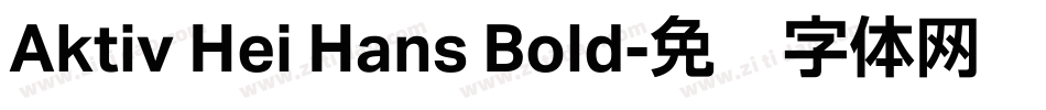 Aktiv Hei Hans Bold字体转换